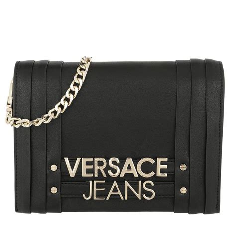 versace jeans chain crossbody bag black|shoulder bag Versace Jeans couture.